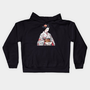 Japanese Geisha Kids Hoodie